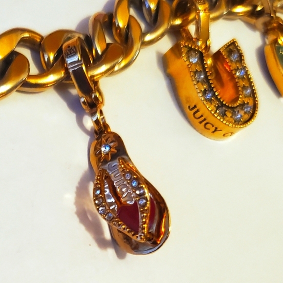 Juicy Couture Limited Edition Charm Bracelet Lot 5 Removable Charms Heart Box - Picture 13 of 14